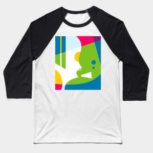 Smoking Abstract Illustration Baseball T-Shirt